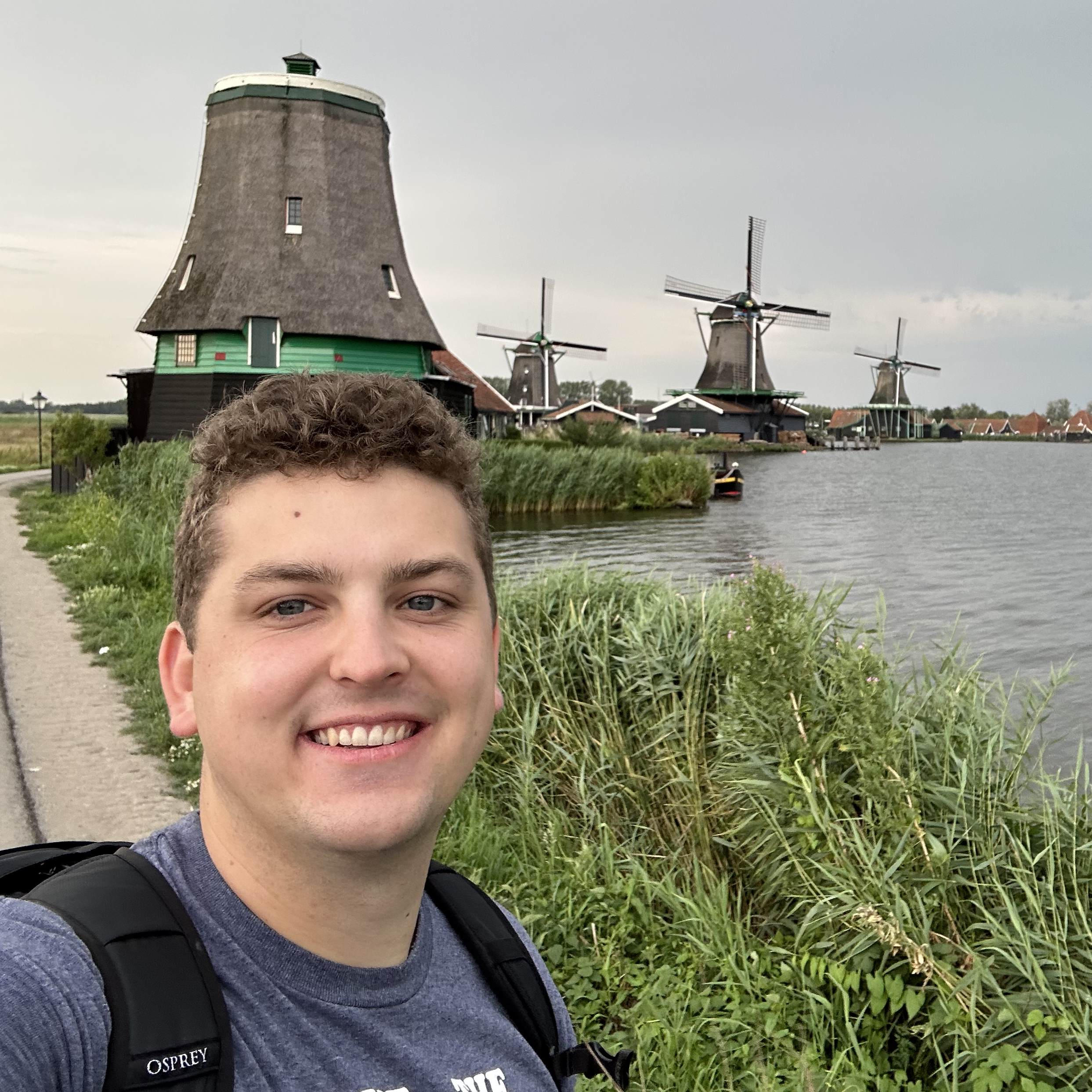 Me in front of Dutch Windmills!